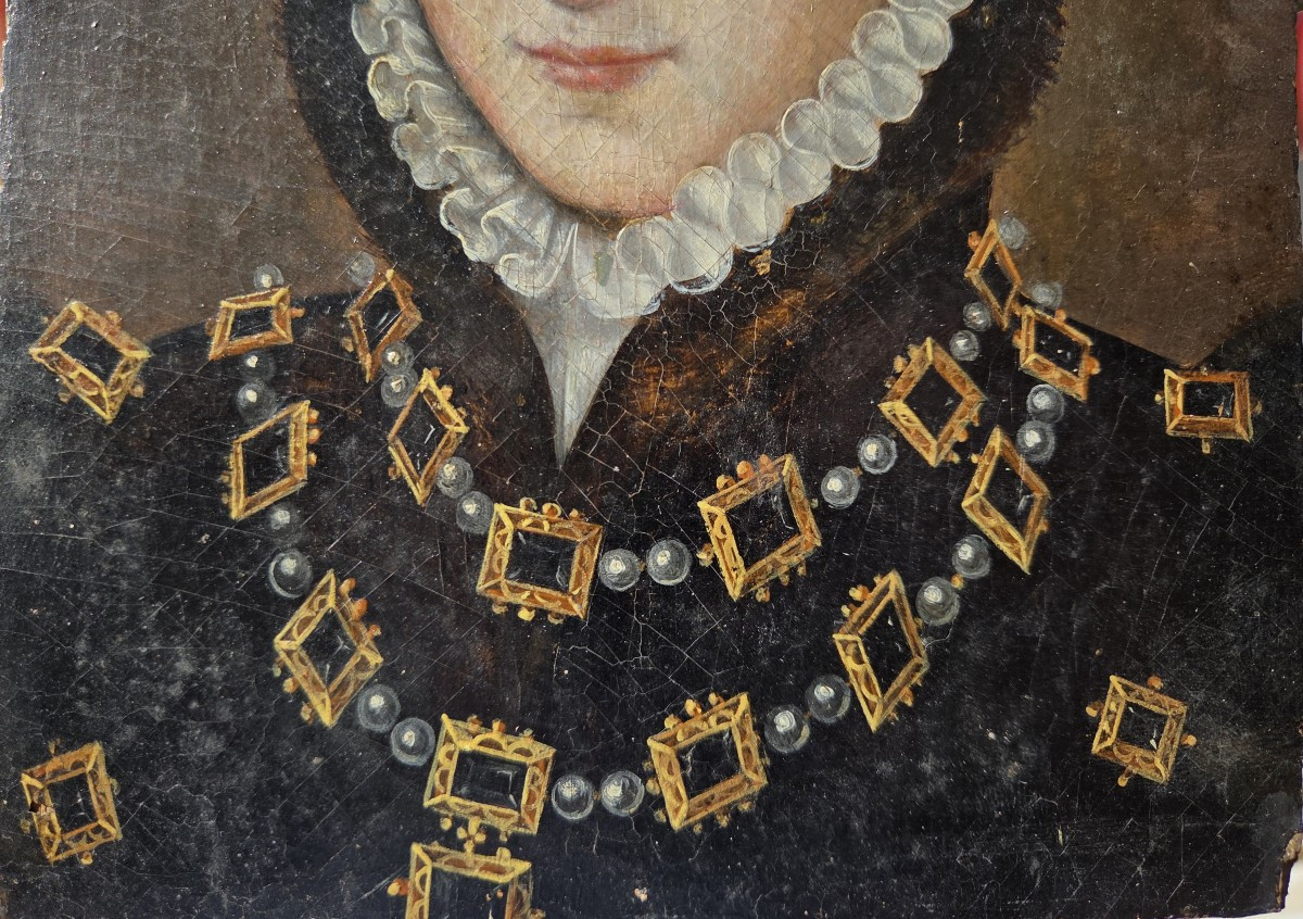 Portrait Marie Stuart Reine d’Ecosse (1542-1587) François Clouet (entourage de) Fin XVIe-photo-3