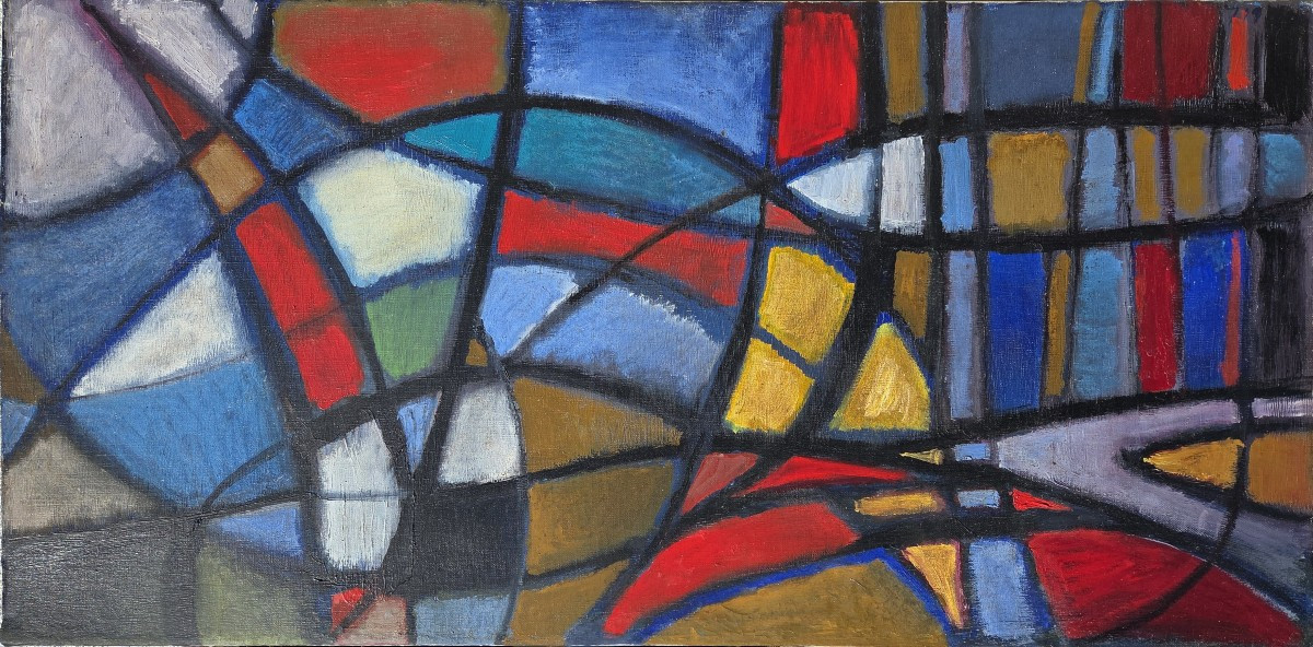 André Bloc (1896-1966) Abstract Painting, Mondrian, Le Corbusier, Vasarely Design