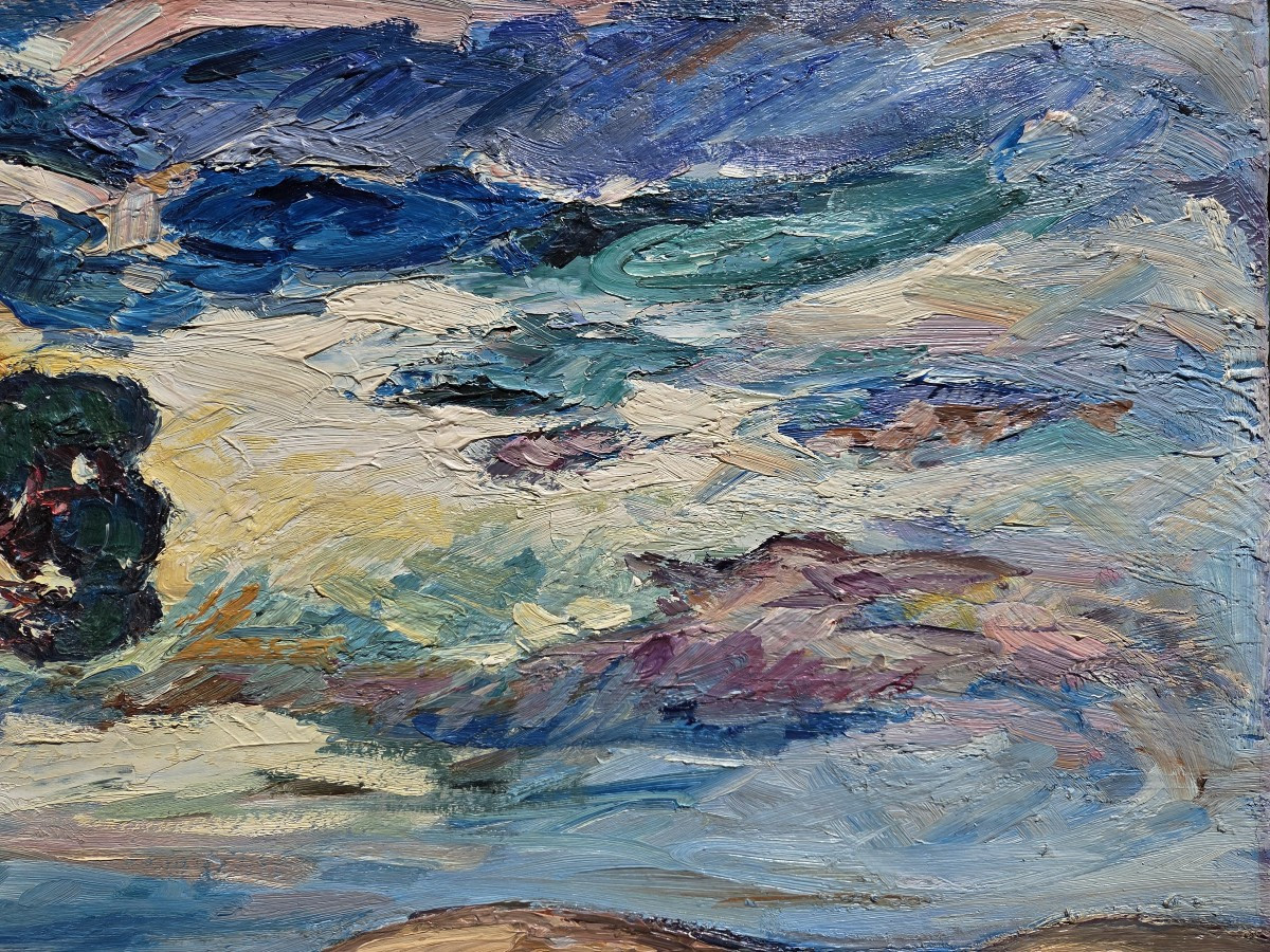 René Gouget de Casteras (1898-1976) Les Landes Vue du Bassin Dunes Sourgen-photo-2