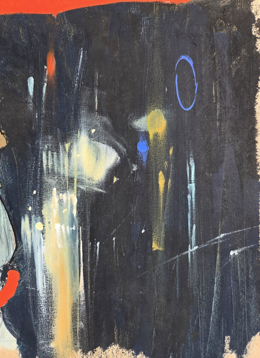 René Gruau (1909–2004) Night Scene With Red Umbrella Fashion Drawing Dior Advertisement-photo-4