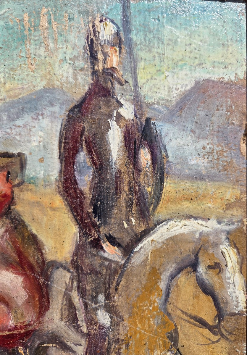 Manuel Ortiz de Zarate (1884-1946) Don Quichotte 1925 Ecole de Paris -photo-3