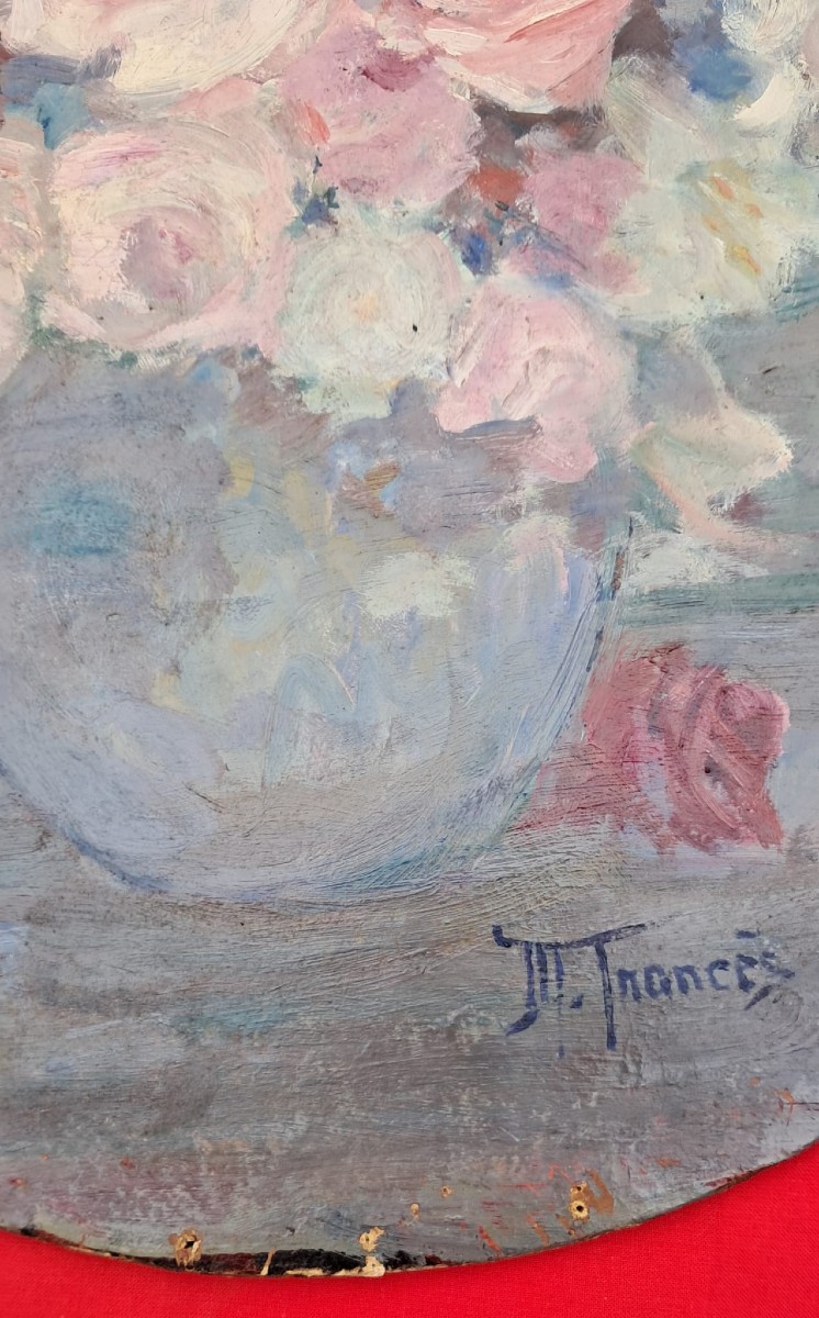 Mathilde FRANCES (1879-1964) Bouquet de roses Art Deco-photo-4