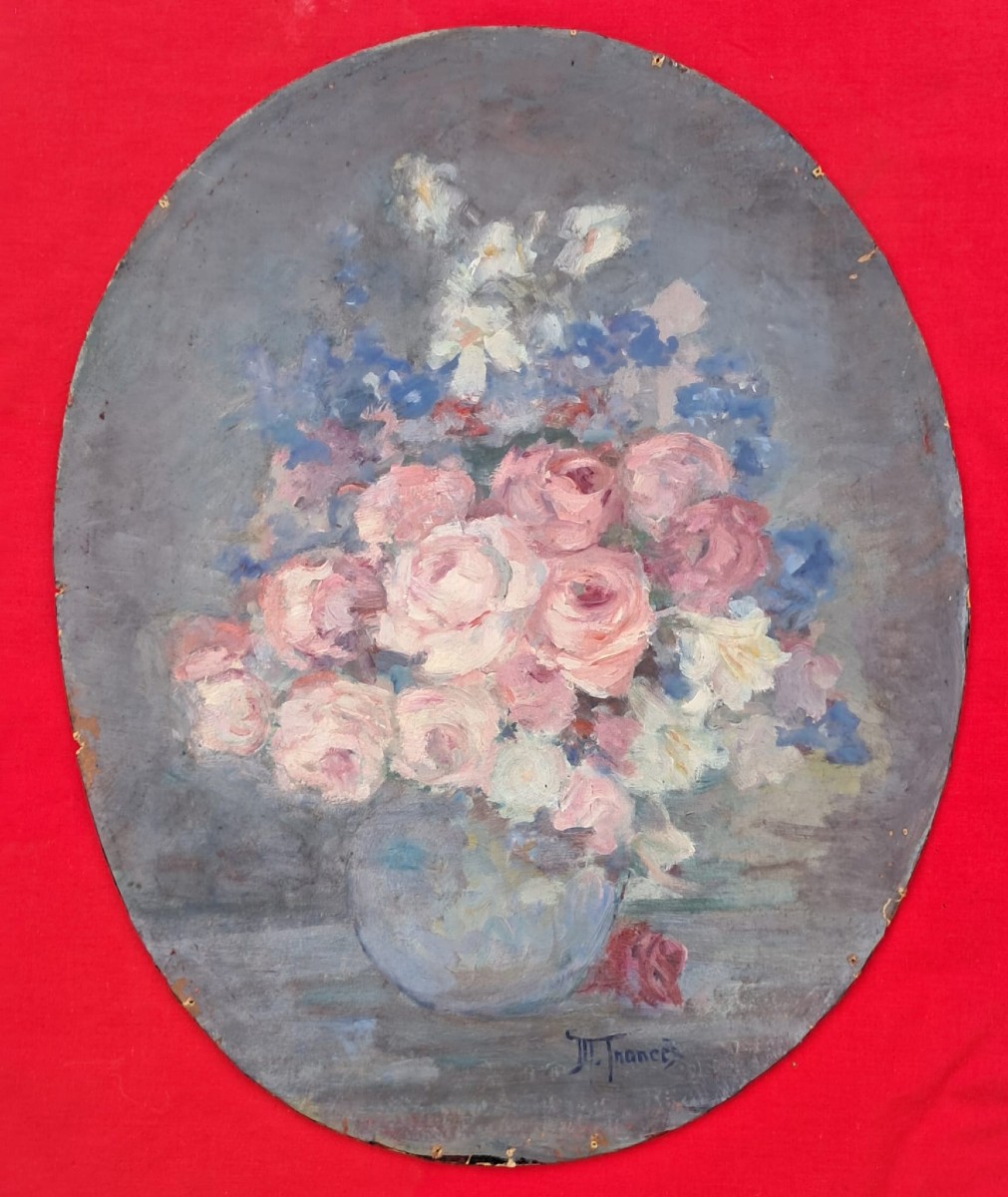 Mathilde FRANCES (1879-1964) Bouquet de roses Art Deco