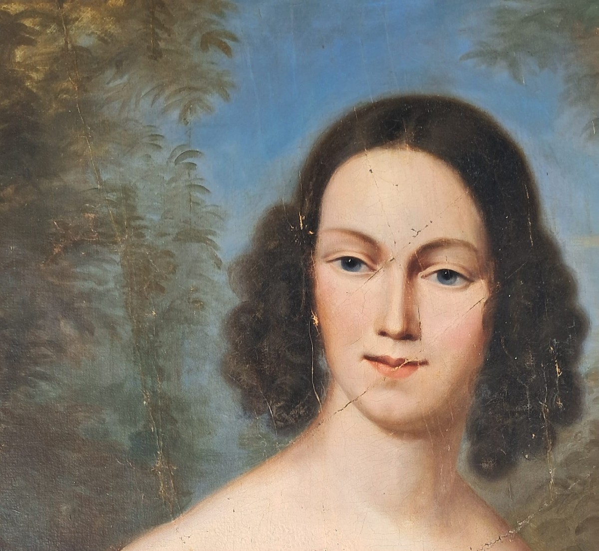 Charles Dusaulchoy (1781-1852) Portrait Of A Woman Louis Philippe Period 19th Century-photo-3