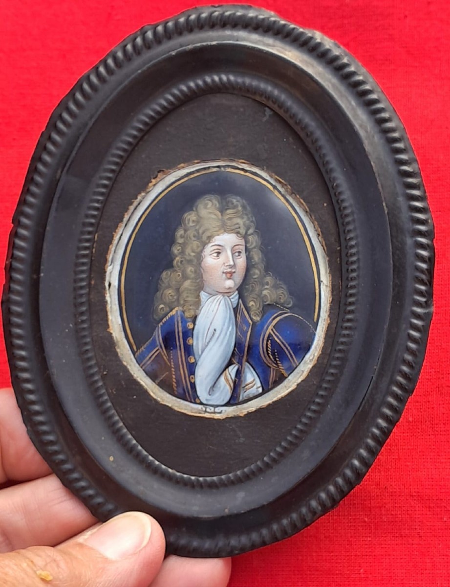 Jacques I Laudun (1627-1695) Emaux de Limoges Portraits de la noblesse XVIIe Louis XIV-photo-2