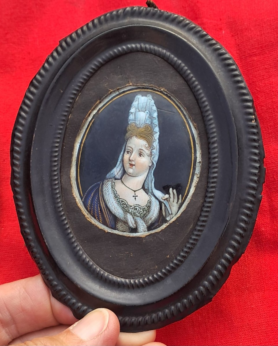 Jacques I Laudun (1627-1695) Emaux de Limoges Portraits de la noblesse XVIIe Louis XIV-photo-3