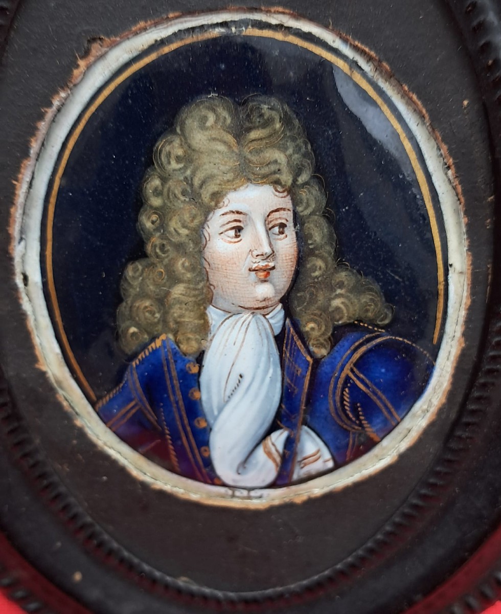 Jacques I Laudun (1627-1695) Emaux de Limoges Portraits de la noblesse XVIIe Louis XIV-photo-4