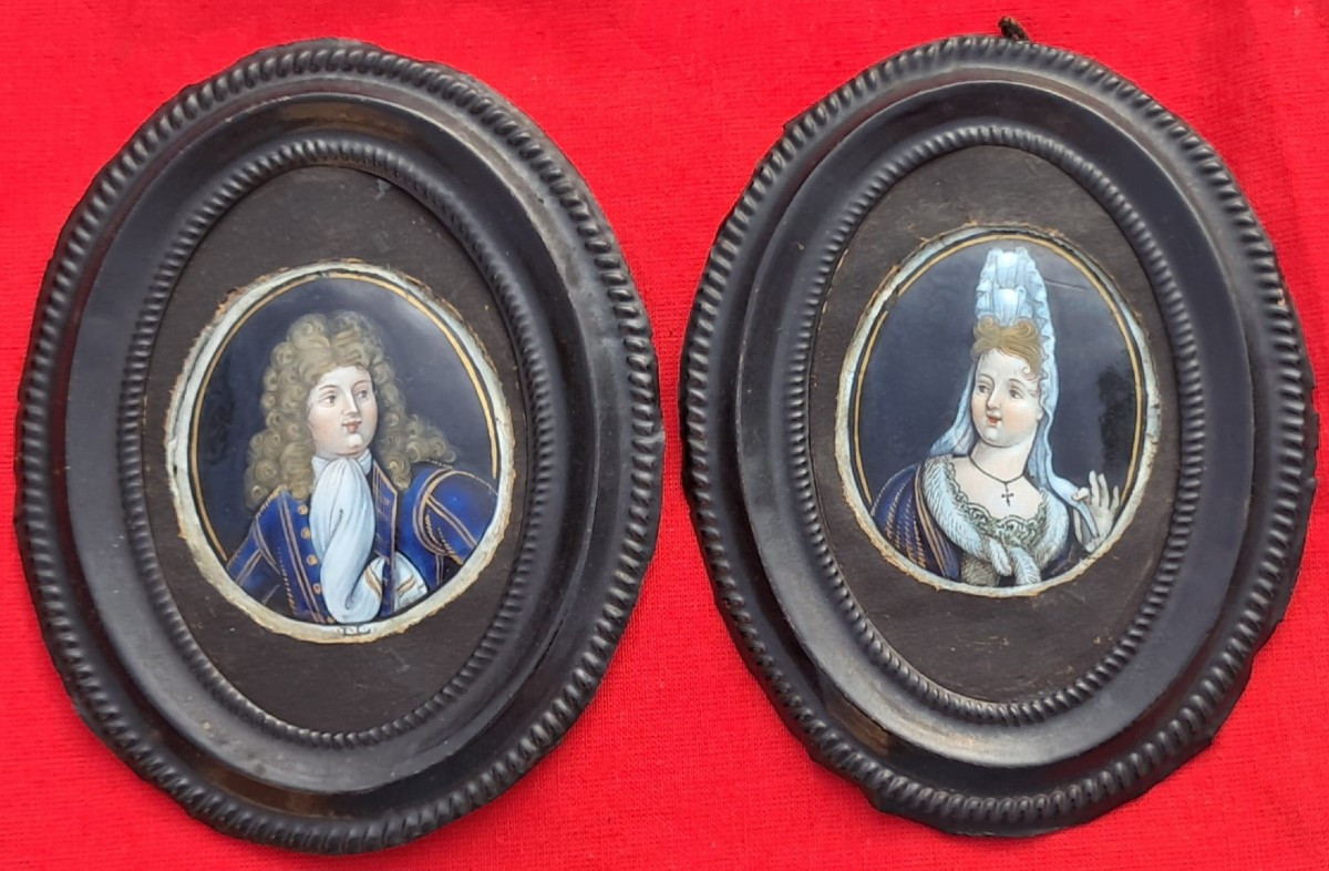 Jacques I Laudun (1627-1695) Emaux de Limoges Portraits de la noblesse XVIIe Louis XIV