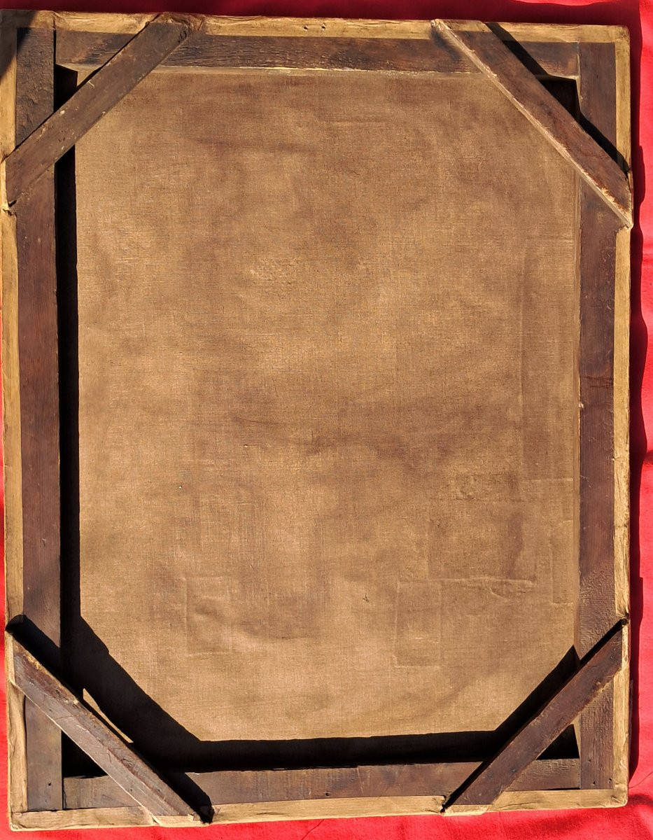 Portrait XVIIe de Saint François d'Assise en prière -photo-3