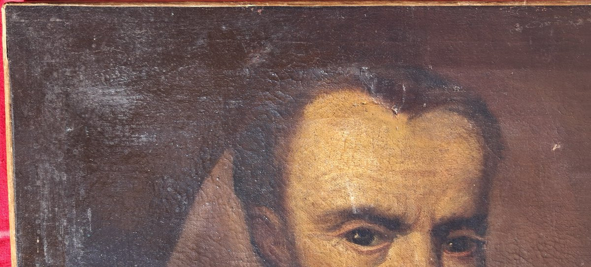 Portrait XVIIe de Saint François d'Assise en prière -photo-2