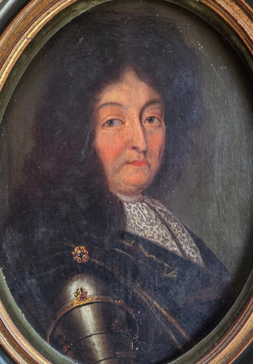 Portrait Of King Louis XIV (1639-1715) 18th Century Hyacinthe Rigaud (follower Of)-photo-2