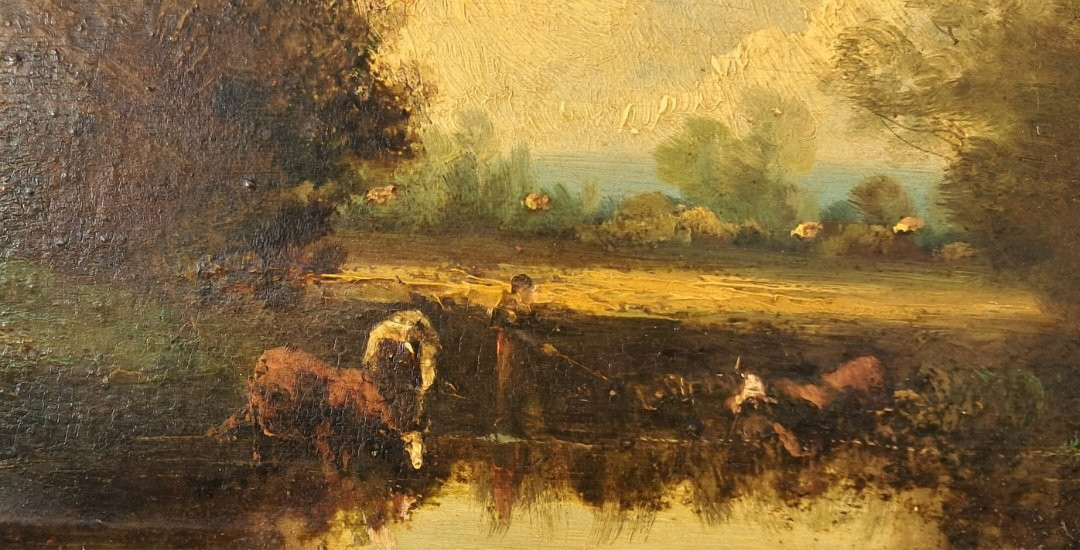 Barbizon Victor Dupre Landscape Cows 19th 19th-photo-2