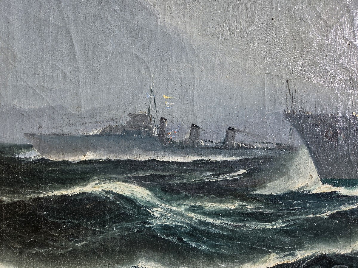 Jean-louis Paguenaud (1876-1952) Navy - Warship - Battleship - Cruiser-photo-4
