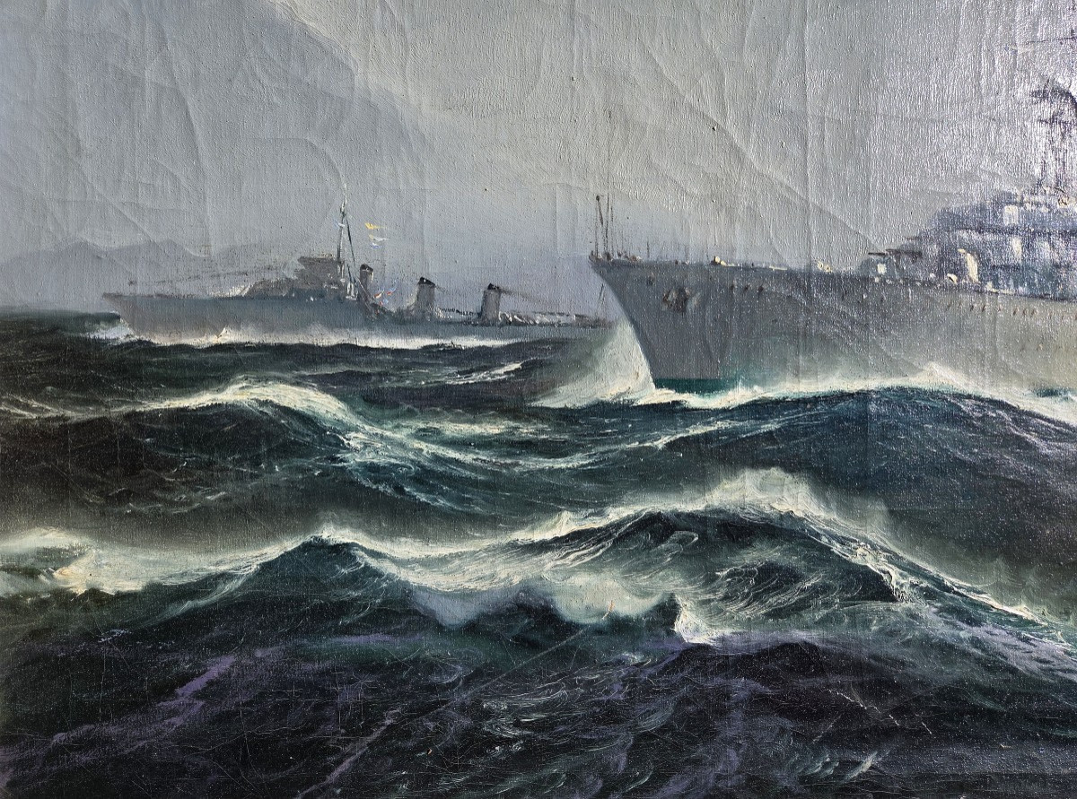 Jean-louis Paguenaud (1876-1952) Navy - Warship - Battleship - Cruiser-photo-2