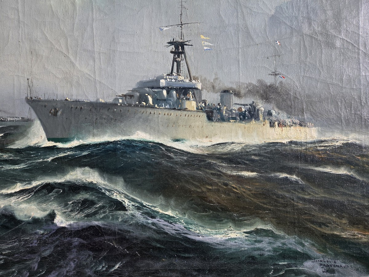 Jean-louis Paguenaud (1876-1952) Navy - Warship - Battleship - Cruiser-photo-6