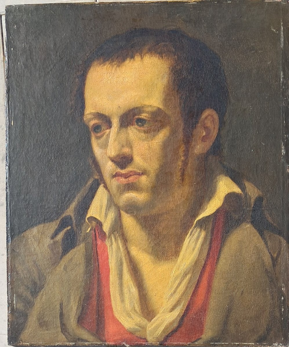 Portrait d'homme CHOUAN école de DAVID royaliste Jean-Baptiste WICAR GROS GIRODET-photo-2