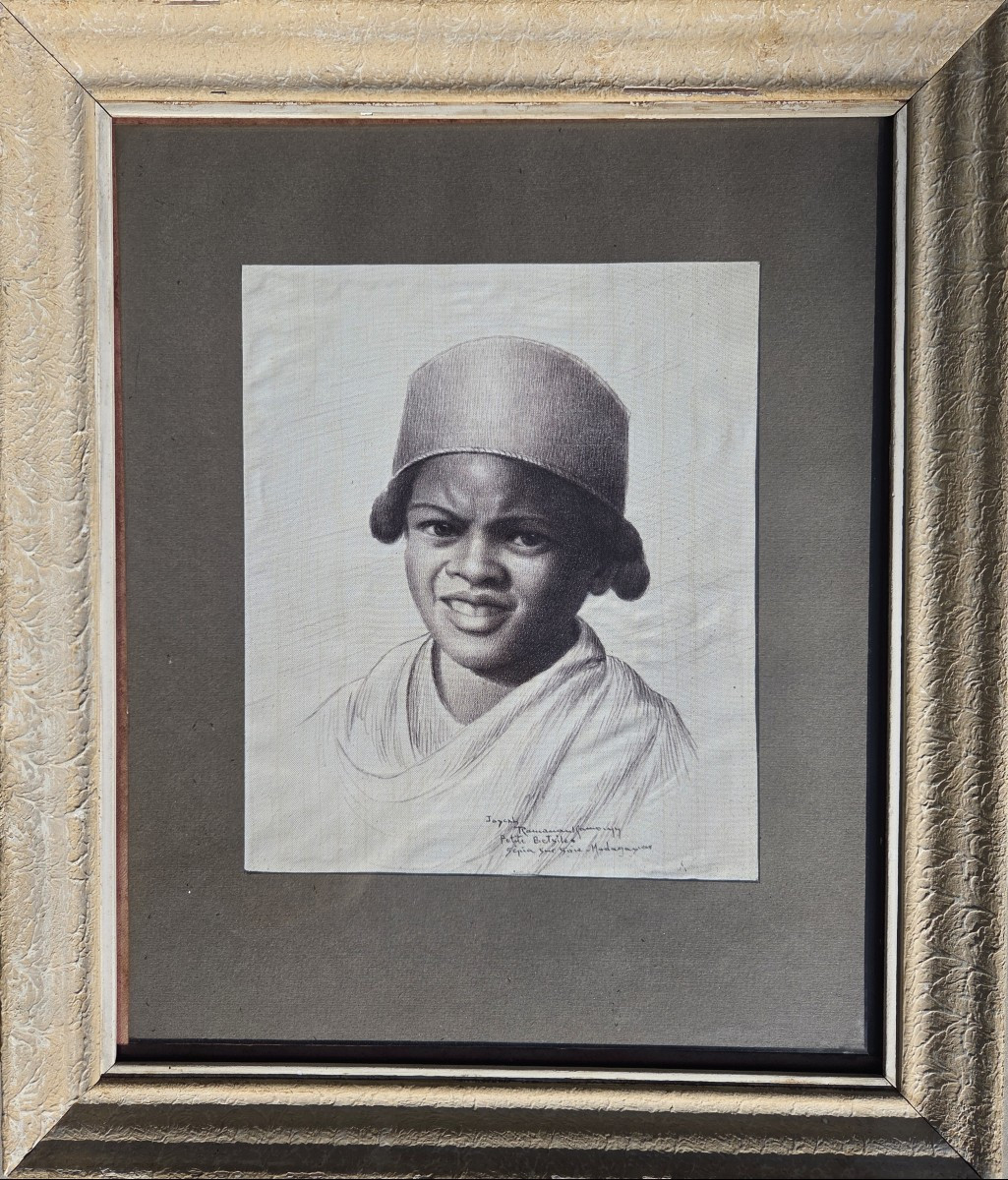 Joseph Ramanankamonjy (1898 – 1984) Petite Betsileo - Peintre Malgache -photo-2