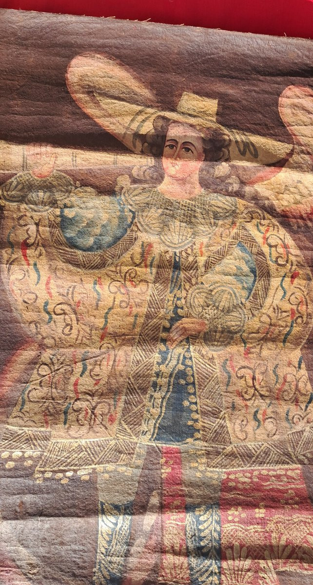 Religious Painting Cuzco Peru Angel Colonial Art Catholic Baroque Gold Bolivia South America-photo-1