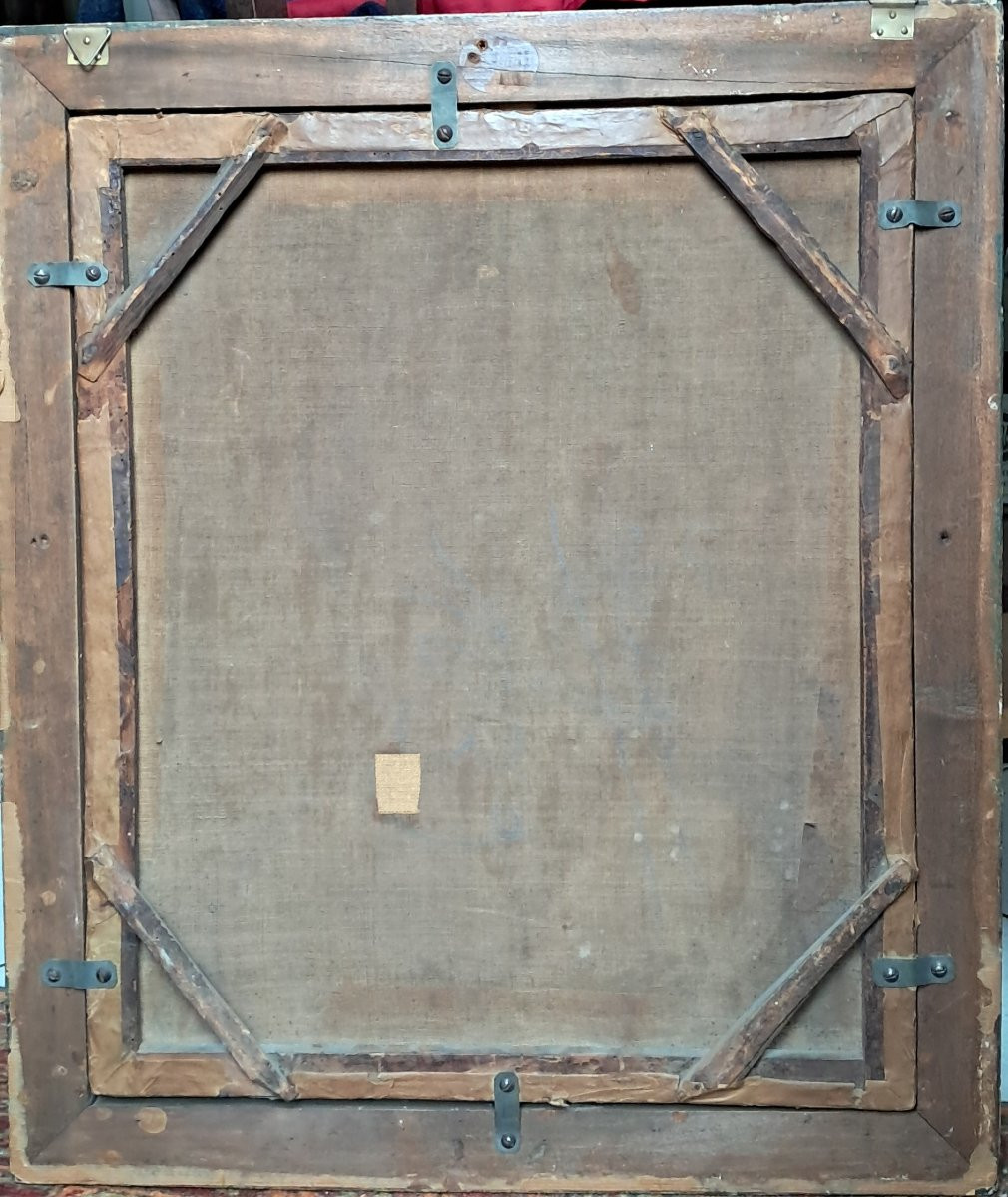 Portrait pastel XVIIIe Louis XVI jeune femme de la noblesse noble marquise comtesse cadre XVIII-photo-4