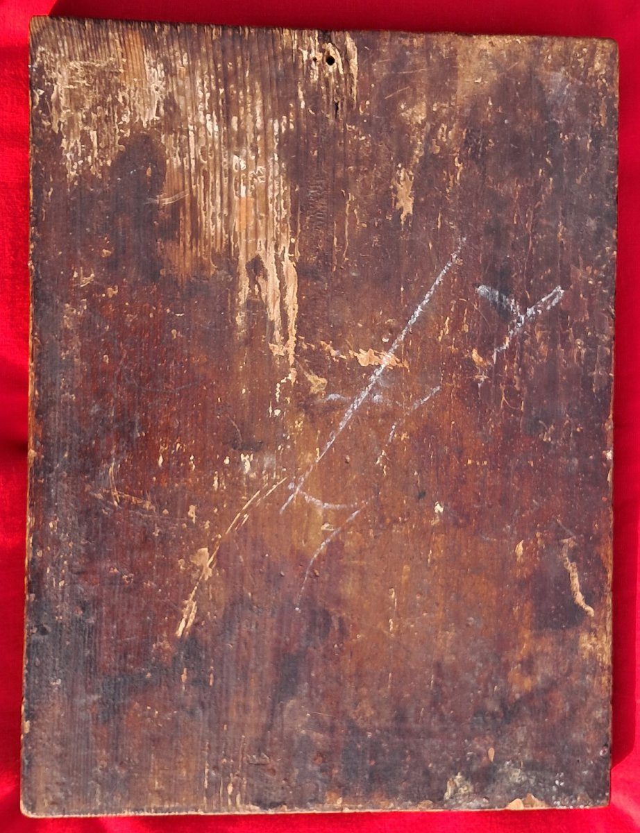 Russian Icon, 17th-18th Century, Orthodox Religion, Christ, Gilded Wood, Saints, Catholic, Oil Portrait -photo-4