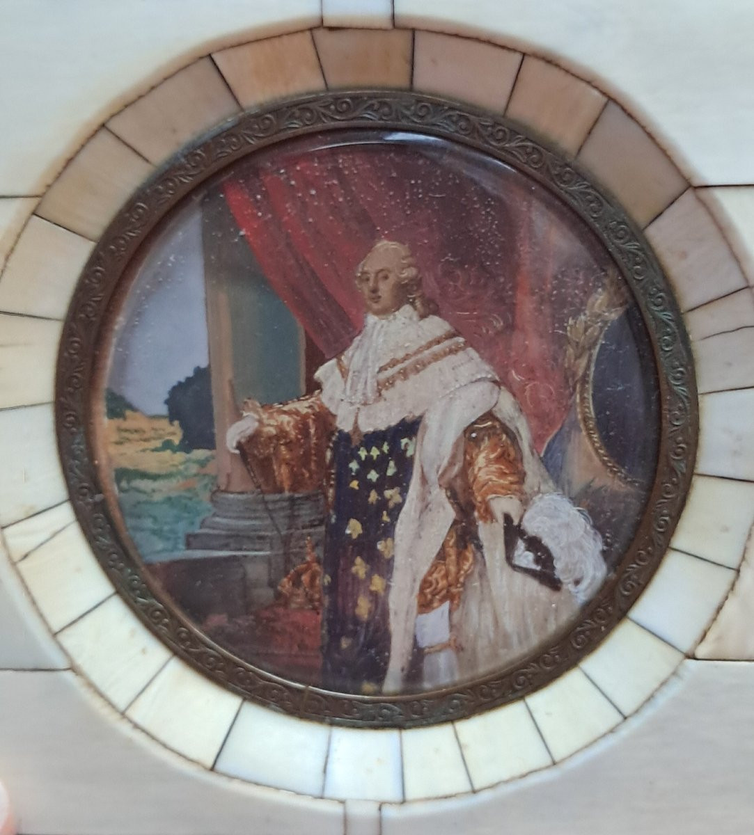 Miniature Portrait Of Louis XVI, King Of France, Noble, Nobility, Versailles, Marie Antoinette, Monarchy-photo-2