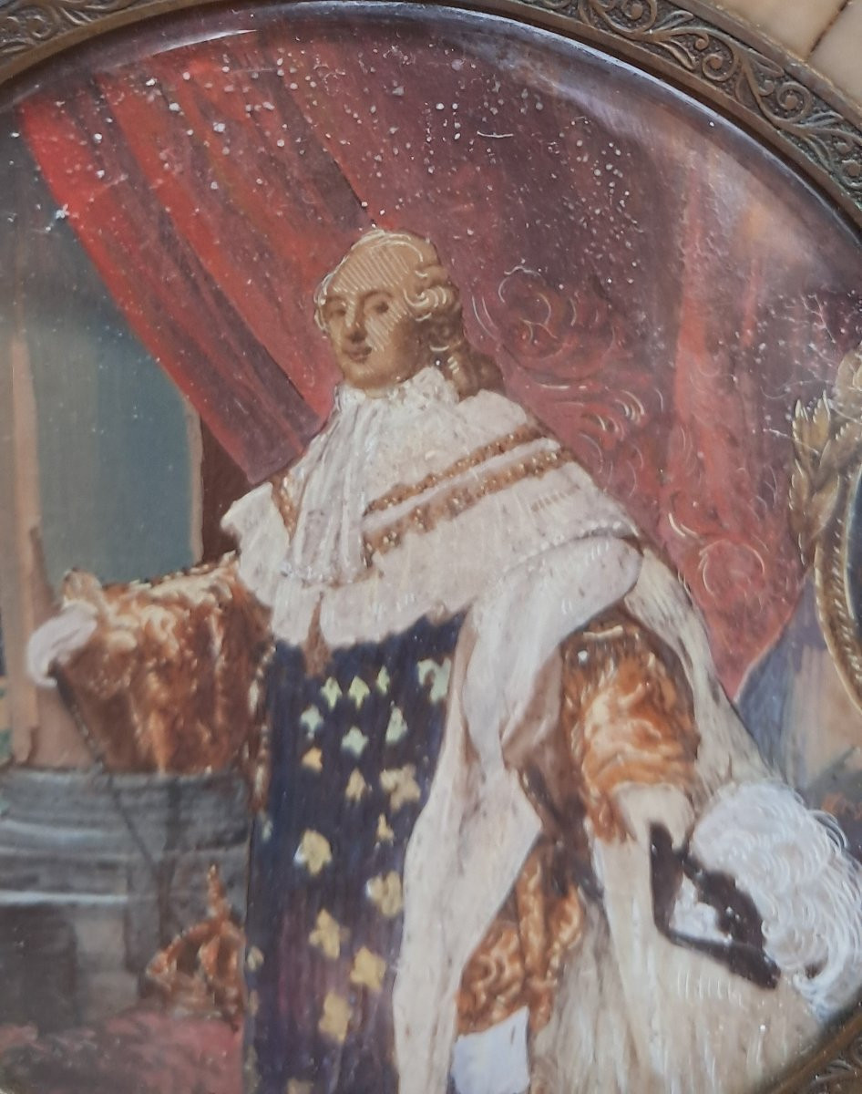 Miniature Portrait Of Louis XVI, King Of France, Noble, Nobility, Versailles, Marie Antoinette, Monarchy-photo-4