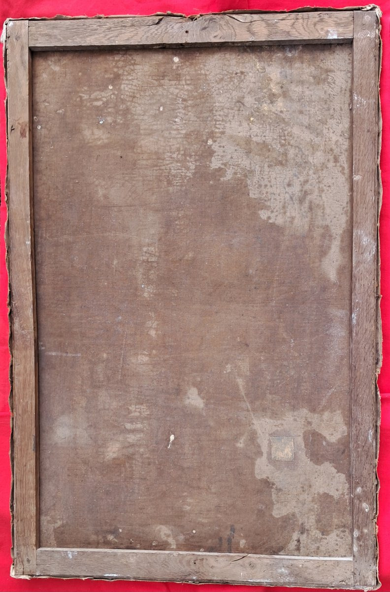 Religious Painting, 17th-18th Century, Depicting The Education Of The Virgin Mary, Catholic Religion, Saint Anne, 18th Century-photo-3