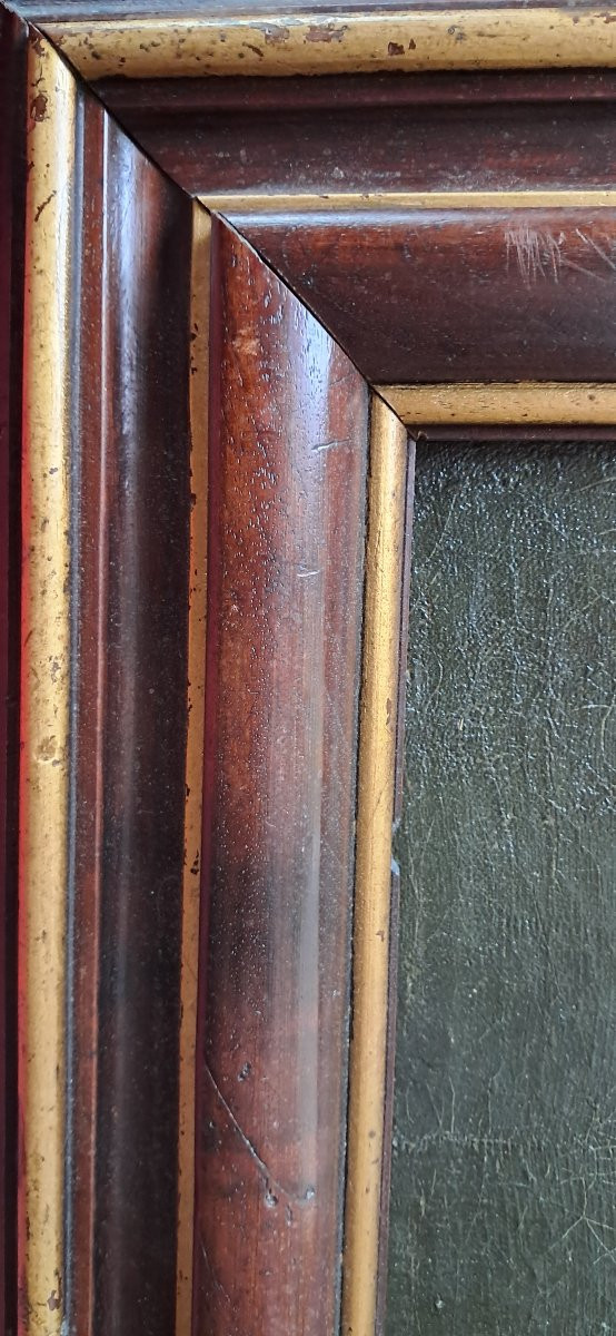 Portrait femme époque Louis XV - XVIIIe d'après COYPEL élégante noble noblesse l'hiver Huile  -photo-3