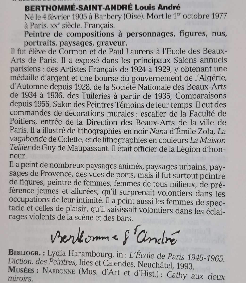 Berthomme Saint Andre Portrait Of A Young Woman In The Studio Fauvist Benezit School Of Paris Oil On Canvas-photo-5