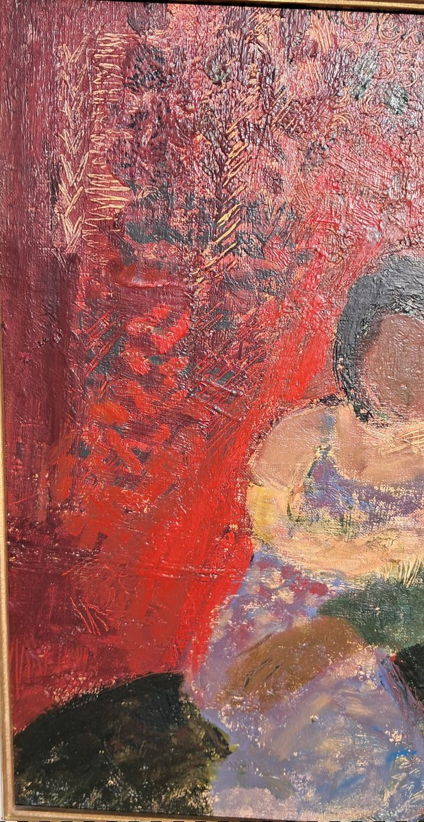 Nancy Delouis Portrait Oil Matisse Bonnard Maternity Mother Child Fauvis Limoges -photo-2