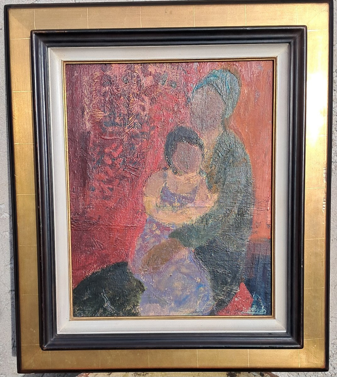 Nancy Delouis Portrait Oil Matisse Bonnard Maternity Mother Child Fauvis Limoges -photo-3