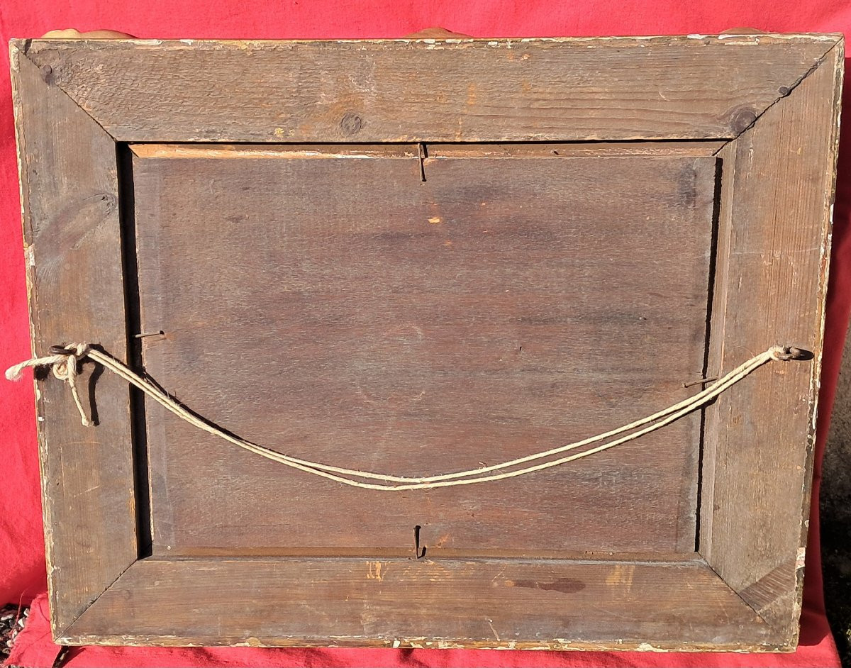 Paire d'huiles VENISE XIXe ELie RUZAN impressionniste Italie bateaux lagune cadres fauve palais-photo-3