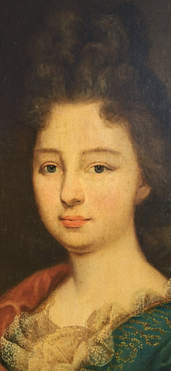 Portrait Of A Young Noblewoman, 17th Century, Louis XIV, Marquise, In The Entourage Of Mignard, Gobert, And Fontanges-photo-4