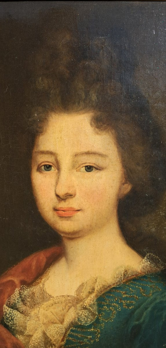 Portrait Of A Young Noblewoman, 17th Century, Louis XIV, Marquise, In The Entourage Of Mignard, Gobert, And Fontanges-photo-3