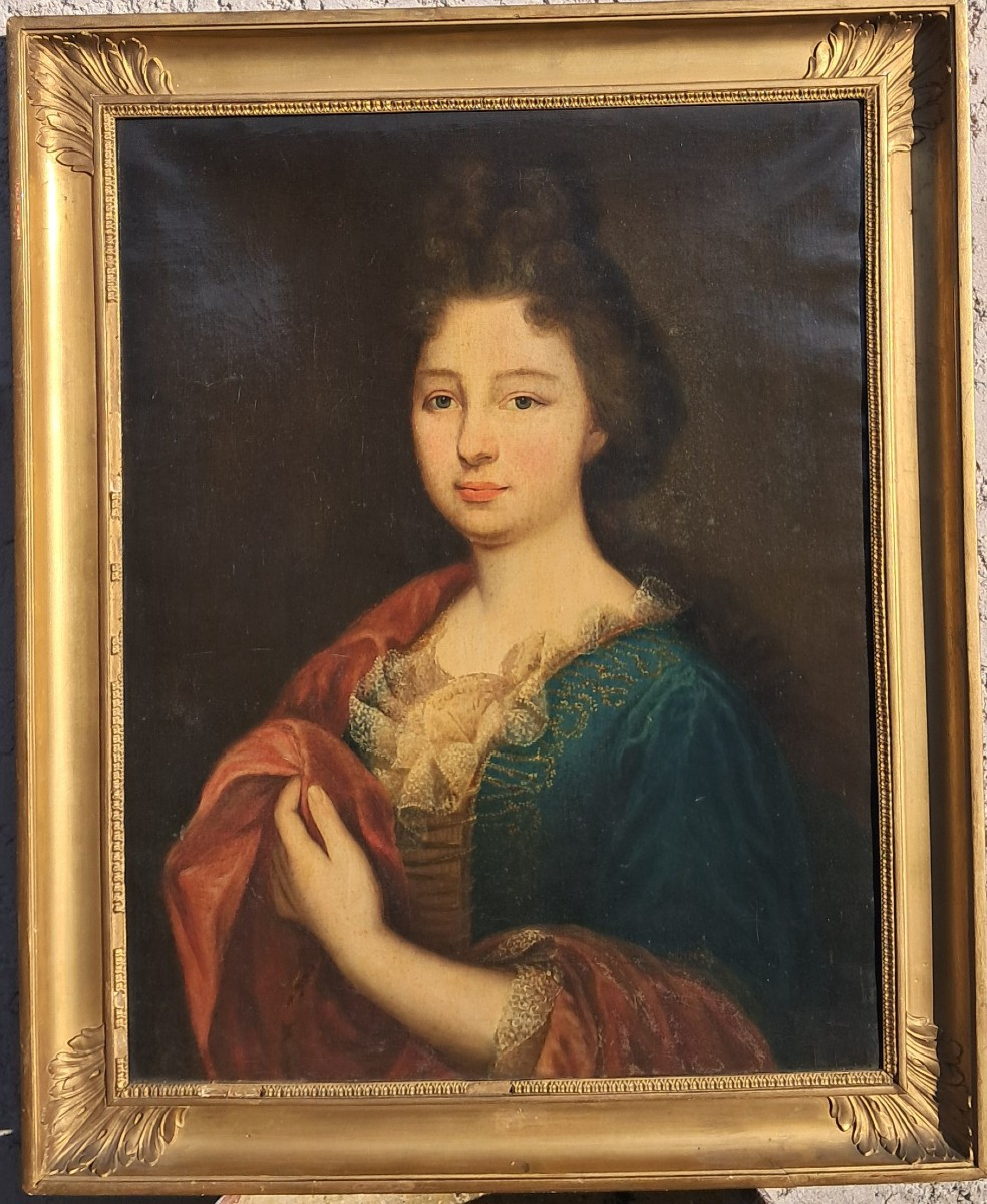 Portrait Of A Young Noblewoman, 17th Century, Louis XIV, Marquise, In The Entourage Of Mignard, Gobert, And Fontanges