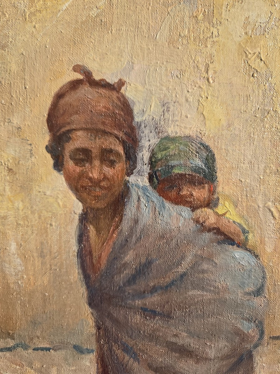 Marie-Antoinette Quéroy (1881-1977) Tableau Portrait Orientaliste Algerie Dinet  -photo-2