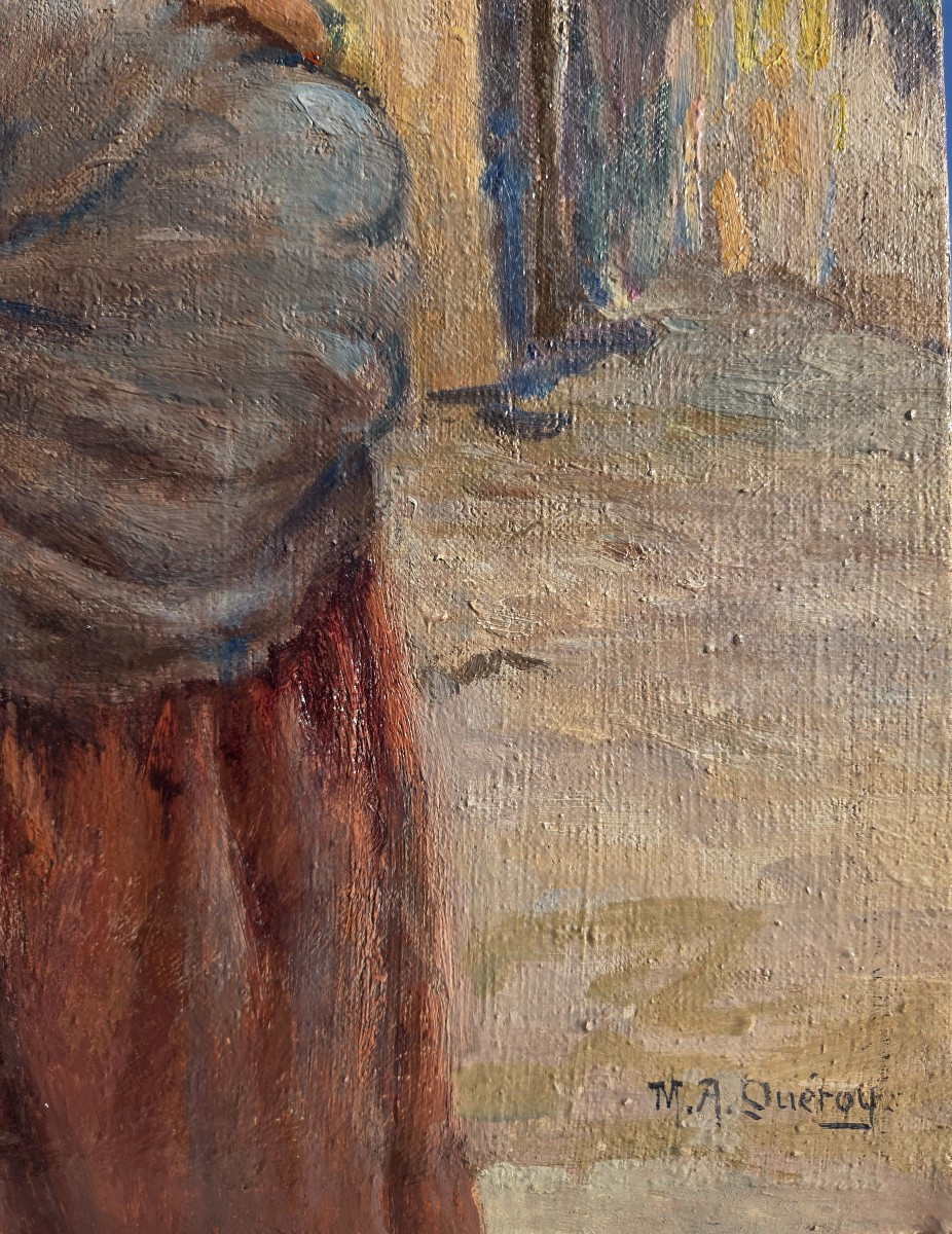 Marie-Antoinette Quéroy (1881-1977) Tableau Portrait Orientaliste Algerie Dinet  -photo-4