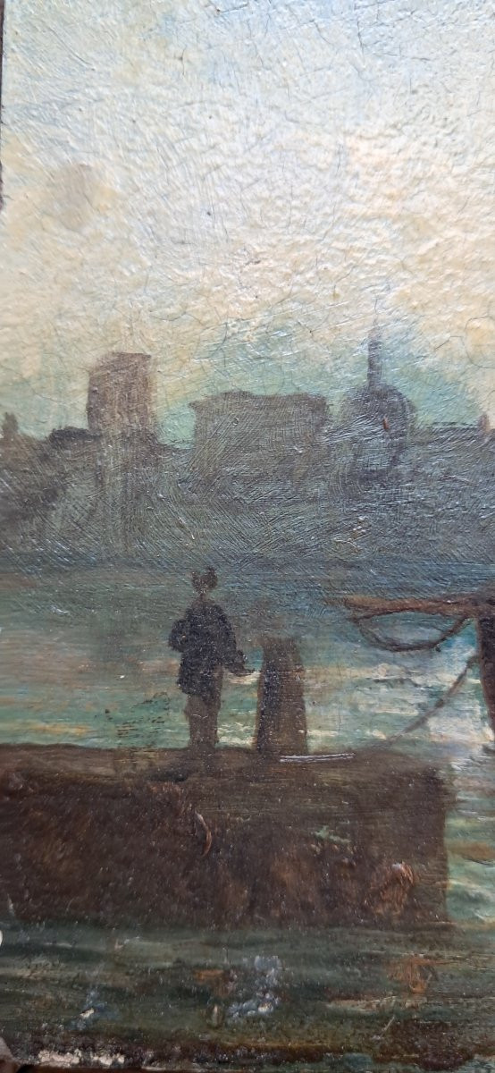Marine Oil François Pierre Barry 19th Century Port Boats Marseille Benezit Guidin Provence Sailing Ships-photo-4