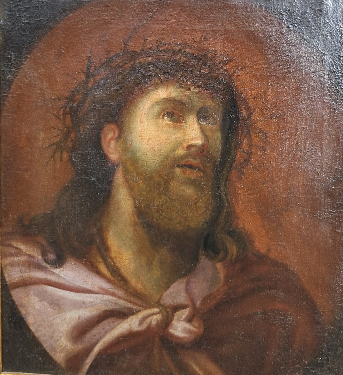 Portrait Of Christ, Painting, Late 17th/early 18th Century, Catholic Baroque, Jesus, Mignard Chapel  -photo-2