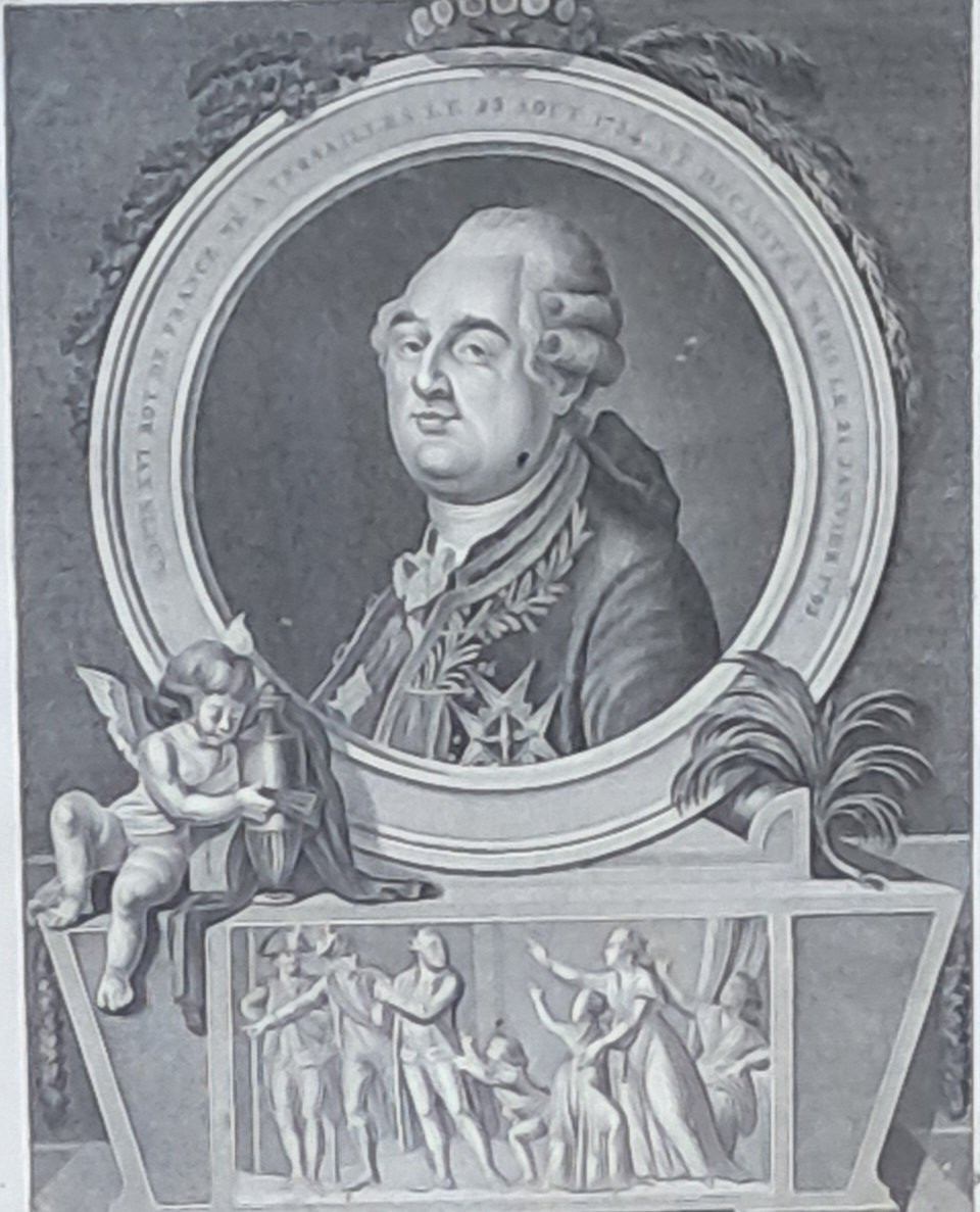 Portrait Engraving Of King Louis XVI Of France, Royalist, Revolution, Versailles, Marie Antoinette -photo-2