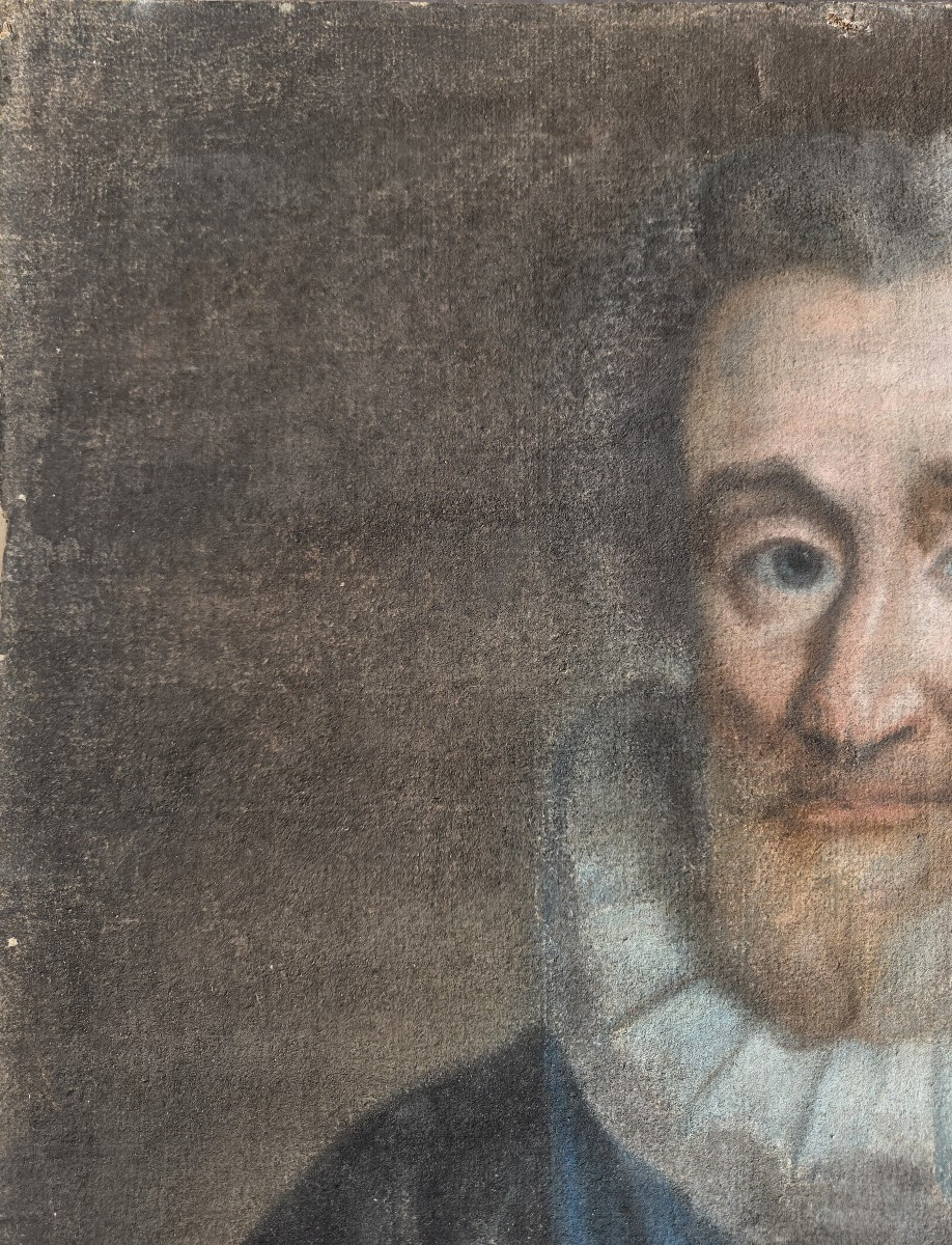 Portrait Of Henry IV (1553-1670), King Of France, Pastel, Late 18th Century-photo-4