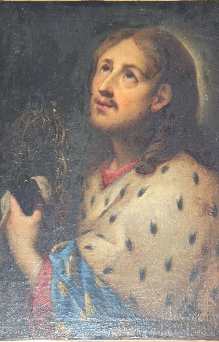 Portrait Of Saint Louis, King Of France, Louis Ix, By Jouvenet, A Noble Catholic Religious Figure. -photo-2