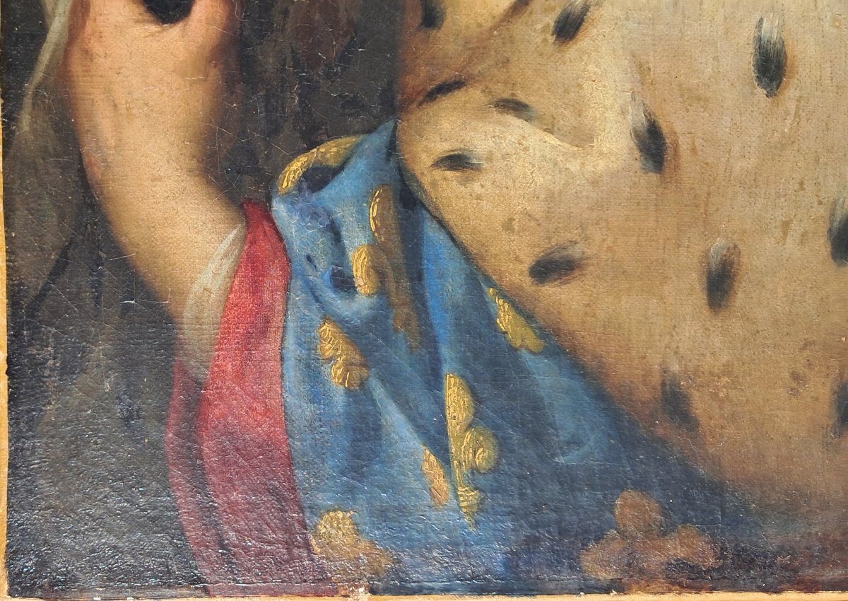 Portrait Of Saint Louis, King Of France, Louis Ix, By Jouvenet, A Noble Catholic Religious Figure. -photo-2