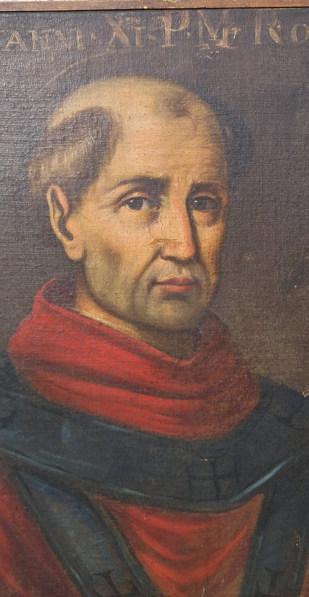 17th-century Painting, Portrait Of Cardinal Clement VII Of Verona, Italy, Nobleman, Coat Of Arms-photo-4