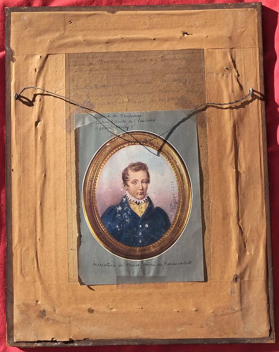 Dessin Henri d'ARTOIS Duc de BORDEAUX Comte de CHAMBORD Roi de France Henri V Royauté noble -photo-3