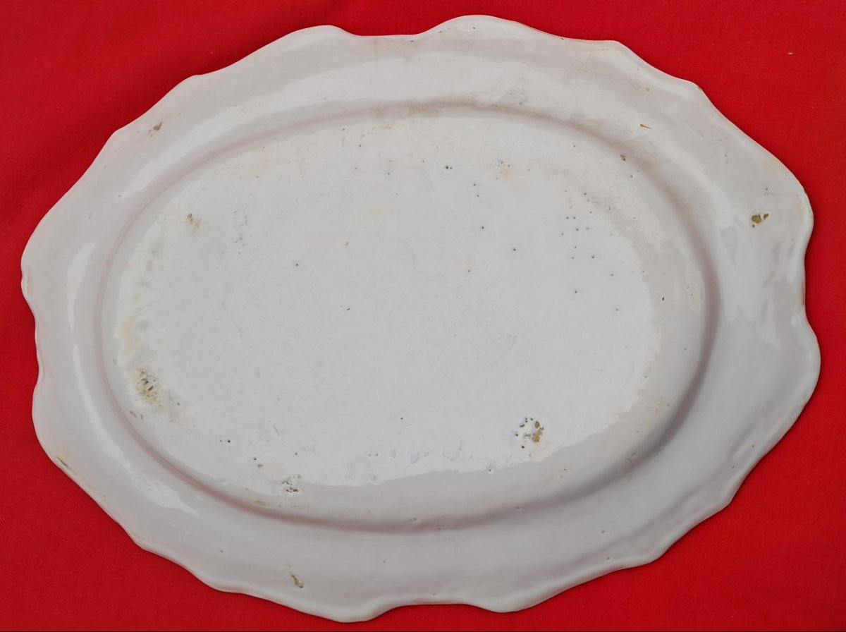 Grand Plat faïence de MOUSTIERS XVIIIe atelier OLERYS grotesque jaune Jacques CALLOT BEAUCAIRE -photo-3