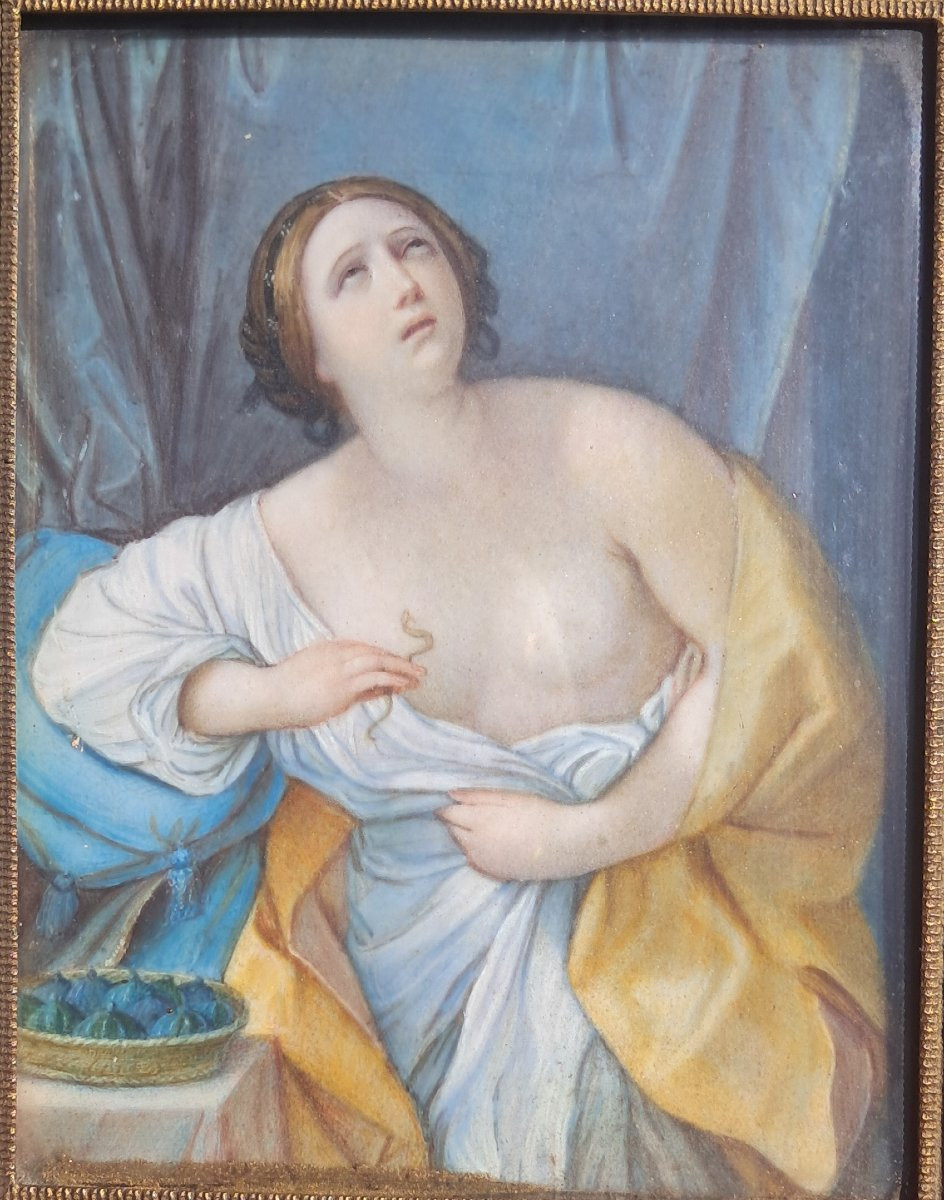 Miniature Portraits 19th Century Italy Calistri Marie Madeleine Le Titien Death Of Cleopatra Guido Réni-photo-4