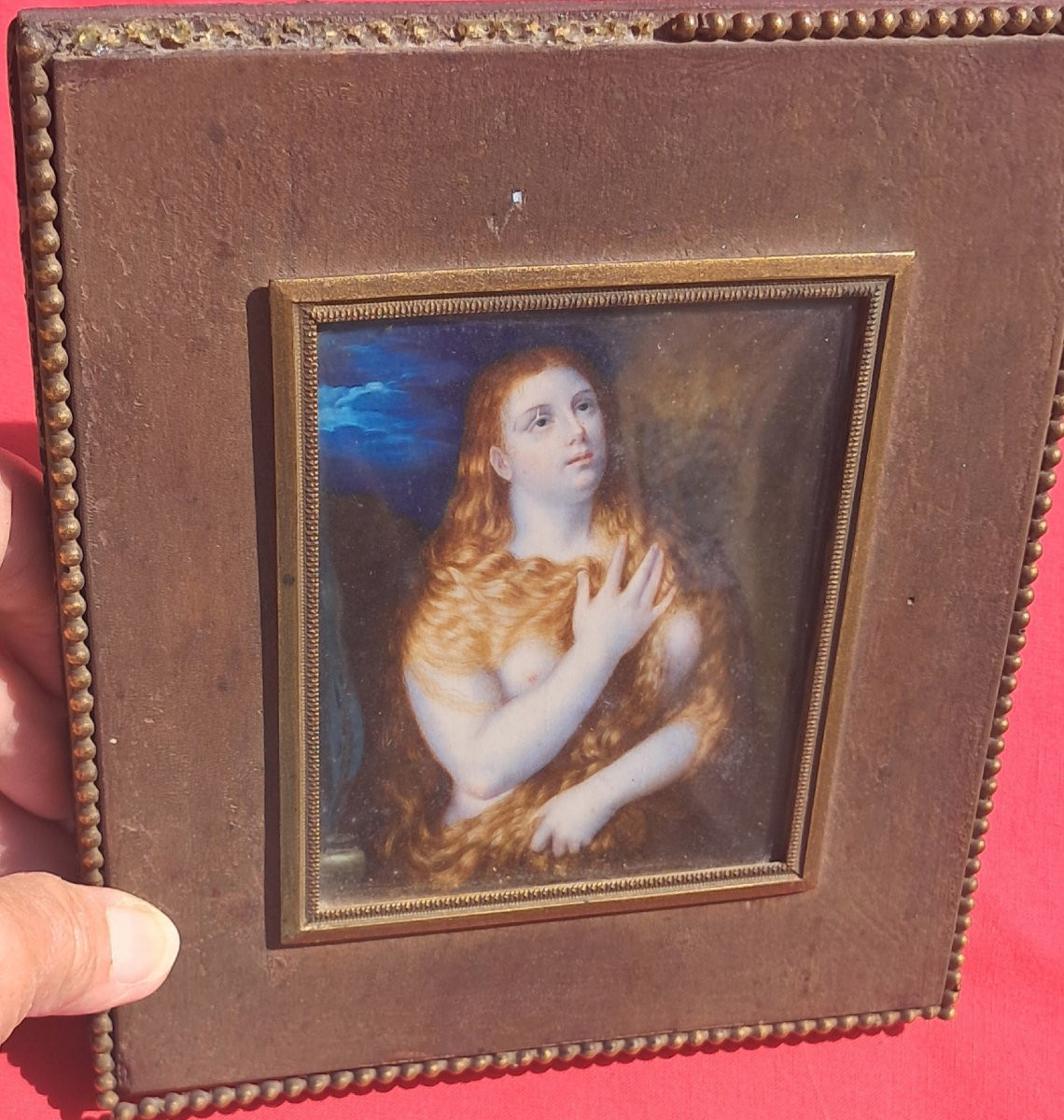 Miniature Portraits 19th Century Italy Calistri Marie Madeleine Le Titien Death Of Cleopatra Guido Réni-photo-5