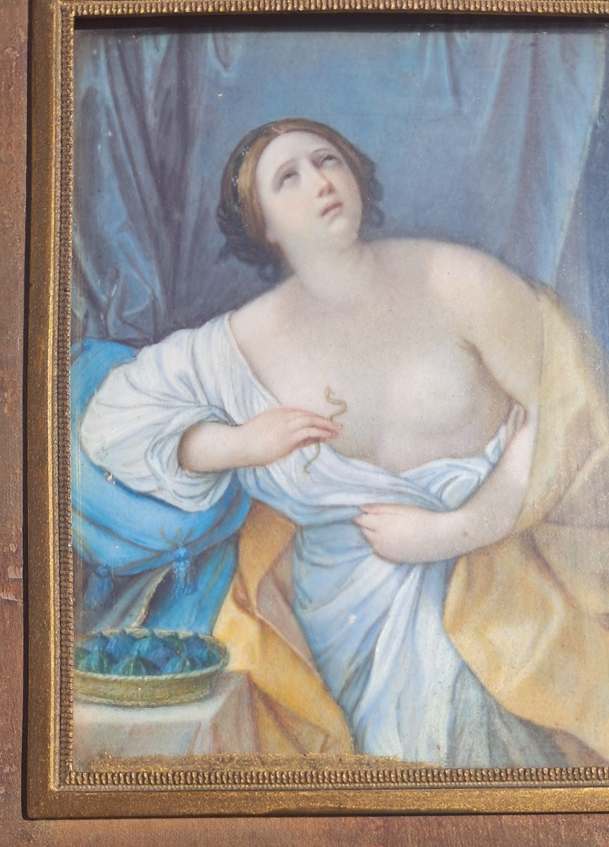 Miniature Portraits 19th Century Italy Calistri Marie Madeleine Le Titien Death Of Cleopatra Guido Réni-photo-6