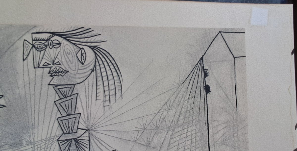 Pablo Picasso les baigneuses au crabe 1938 ancien tirage vers 1970 Cubisme Mougins  -photo-4
